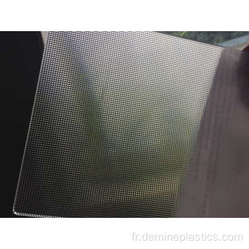 Feuille de plastique en feuille de polycarbonate transparent prismatique d&#39;éclairage